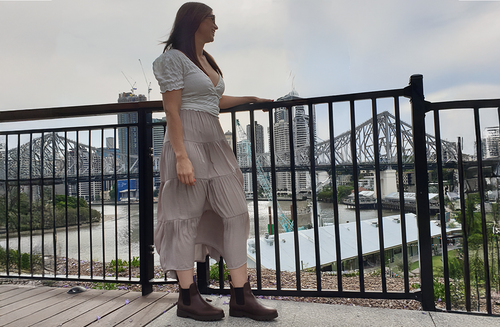 Styling Boots with Midi Skirts in Amsterdam