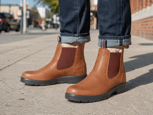 BRISBANE cognac sheepskin